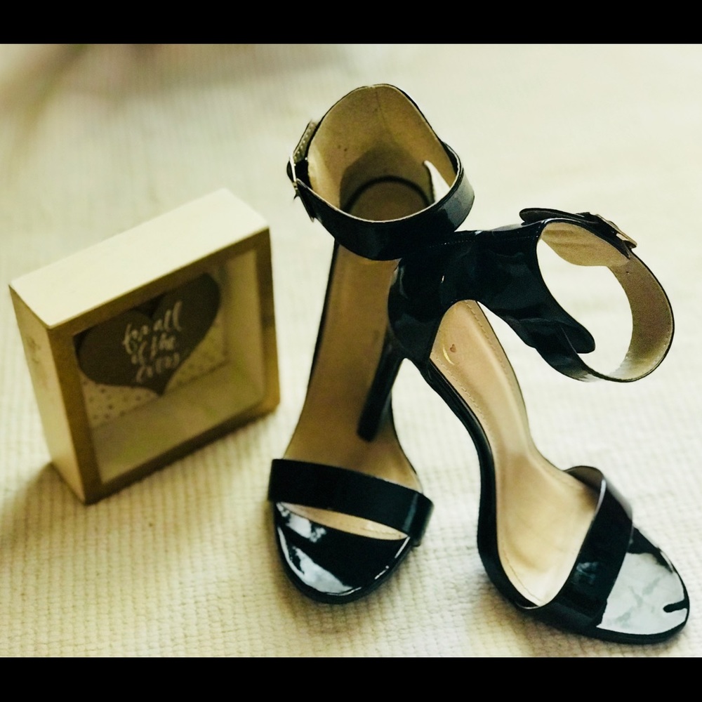 Black Patent Heels. Worn only once!